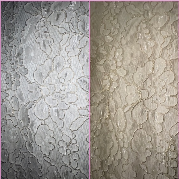 NWT Marina Lace Dress, Size 10, Ivory w/ slight gold lace - Picture 8 of 9